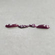 Ruby Gemstone Rose Cut : Natural Untreated Unheated Red Ruby Cushion & Uneven Shape Pair/Set