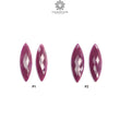 Ruby Gemstone Checker Cut : Natural Untreated Unheated Red Ruby Marquise Shape Pair