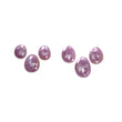Sapphire Gemstone Rose Cut : Natural Untreated Unheated Raspberry Pink Sheen Sapphire Egg Shape 6pcs Set
