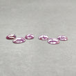 RUBY Gemstone Rose Cut : Natural Untreated Unheated Raspberry Sheen Ruby Egg Shape 6pcs Set