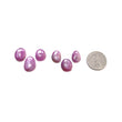 RUBY Gemstone Rose Cut : Natural Untreated Unheated Raspberry Sheen Ruby Egg Shape 6pcs Set