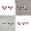 RUBY Gemstone Rose Cut : Natural Untreated Unheated Raspberry Sheen Ruby Egg Shape 6pcs Set