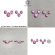 RUBY Gemstone Rose Cut : Natural Untreated Unheated Raspberry Sheen Ruby Egg Shape 6pcs Set