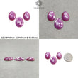 RUBY Gemstone Rose Cut : Natural Untreated Unheated Raspberry Purple Pink Ruby Egg Shape 3pcs Set