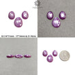 RUBY Gemstone Rose Cut : Natural Untreated Unheated Raspberry Purple Pink Ruby Egg Shape 3pcs Set