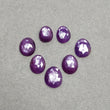 RUBY Gemstone Rose Cut : Natural Untreated Unheated Raspberry Purple Pink Ruby Egg Shape Set