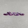 RUBY Gemstone Rose Cut : Natural Untreated Unheated Raspberry Purple Pink Ruby Egg Shape Set