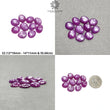 RUBY Gemstone Rose Cut : Natural Untreated Unheated Raspberry Purple Pink Ruby Egg Shape Set