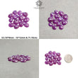 RUBY Gemstone Rose Cut : Natural Untreated Unheated Purple Pink Ruby Egg Shape Set