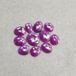 RUBY Gemstone Rose Cut : Natural Untreated Unheated Purple Pink Ruby Egg Shape Set