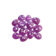 RUBY Gemstone Rose Cut : Natural Untreated Unheated Purple Pink Ruby Egg Shape Set