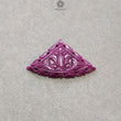 RUBY Gemstone Carving : 42.60cts Natural Untreated Unheated Red Ruby Hand Carved Triangle Shape 27*46mm