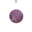 RUBY Gemstone Carving : 44.70cts Natural Untreated Unheated Red Ruby Hand Carved Round Shape 30mm