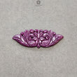 RUBY Gemstone Carving : 57.10cts Natural Untreated Unheated Red Ruby Floral Hand Carved Peacock 60*22mm