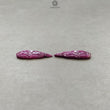 RUBY Gemstone Carving : 24.80cts Natural Untreated Unheated Red Ruby Hand Carved Pear Shape 29*15mm Pair