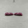 RUBY Gemstone Carving : 32.80cts Natural Untreated Unheated Red Ruby Hand Carved Uneven Shape 21*15mm Pair