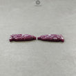 RUBY Gemstone Carving : 39.00cts Natural Untreated Unheated Red Ruby Hand Carved Uneven Shape 28*17mm Pair