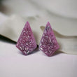 RUBY Gemstone Carving : 48.80cts Natural Untreated Unheated Red Ruby Hand Carved Uneven Shape 35*20mm Pair