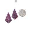 RUBY Gemstone Carving : 48.80cts Natural Untreated Unheated Red Ruby Hand Carved Uneven Shape 35*20mm Pair