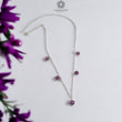 RUBY Gemstone NECKLACE: 7.79gms Natural Untreated Ruby With 925 Sterling Silver Step Cut Faceted Rhodium Plated Prong Set Chain Necklace 20"