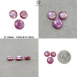 Sapphire Gemstone Normal Cut : Natural Untreated Unheated Raspberry Sheen Pink Sapphire Round Shape 3pcs