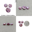 Sapphire Gemstone Normal Cut : Natural Untreated Unheated Raspberry Sheen Pink Sapphire Round Shape 3pcs