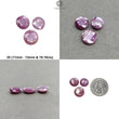 Sapphire Gemstone Normal Cut : Natural Untreated Unheated Raspberry Sheen Pink Sapphire Round Shape 3pcs