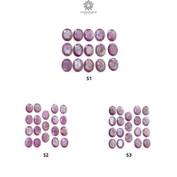 Sapphire Gemstone Normal Cut : Natural Untreated Unheated Raspberry Sheen Pink Sapphire Oval Shape Lot