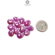 RUBY Gemstone Rose Cut : 81.70cts Natural Untreated Unheated Raspberry Purple Pink Ruby Egg Shape 12*10mm - 16*12mm 12pcs Set