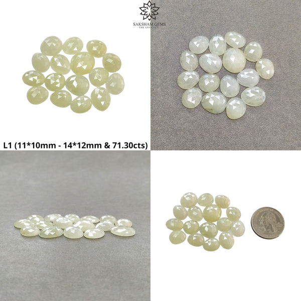 Multi Sapphire Gemstone Rose Cut : Natural Untreated Unheated Sapphire Multi Color Egg Shape Lots