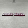 RUBY Gemstone Carving : 101.80cts Natural Untreated Unheated Red Ruby Hand Carved Cushion Shape 41*24mm Pair