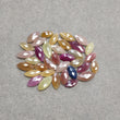 Multi Sapphire Gemstone Checker Cut : Natural Untreated Unheated Sapphire Briolette Bi-Color Marquise Shape Lot