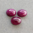 Ruby Gemstone Cabochon : Natural Untreated Unheated Red Ruby Oval Shape 3pcs Set