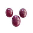 रूबी रत्न कैबोकॉन: प्राकृतिक अनुपचारित बिना गर्म किया हुआ लाल रूबी अंडाकार और कुशन आकार