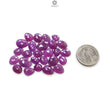 RUBY Gemstone Rose Cut : 92.30cts Natural Untreated Unheated Raspberry Purple Ruby Egg Shape 9*8mm - 14*11mm 26pcs Lot