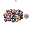 Multi Sapphire Gemstone Rose Cut : 254.30cts Natural Untreated Unheated Sapphire Multi Color Egg Shape 16*11mm - 19*14mm 30pcs Lot