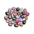 Multi Sapphire Gemstone Rose Cut : Natural Untreated Unheated Sapphire Multi Color Egg Shape Lot