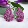 RUBY Gemstone Carving : 51.60cts Natural Untreated Unheated Red Ruby Hand Carved Peacock 33*21mm Pair