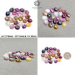 Multi Sapphire Gemstone Rose Cut : Natural Untreated Unheated Sapphire Multi Color Egg Shape Lot