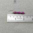 RUBY Beads Earrings : 5.46gms Natural 925 Sterling Silver Long Dangle Ear Wire Hook Beaded Earrings 2.10"