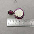 Ruby Yellow Sapphire & DIAMOND Gemstone Earring : 21.61gms 925 Sterling Silver Natural Drop Dangle Push Back Prong Set Earring 2.2"