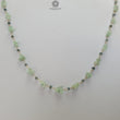 Green Emerald And Blue Sapphire Gemstones 925 Sterling Silver 7.81gms Natural Uncut Beads Chain NECKLACE 16"