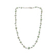 Green Emerald And Blue Sapphire Gemstones 925 Sterling Silver 7.81gms Natural Uncut Beads Chain NECKLACE 16"