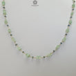 925 Sterling Silver Green Emerald And Blue Sapphire Gemstones Chain NECKLACE 8.00gms Natural Uncut Beads Necklace 17"