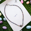 Multi Sapphire Beads Necklace : 10.78gms Natural Untreated Sapphire 925 Sterling Silver Single Strand Faceted Beaded Necklace 16"