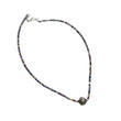 Multi Sapphire Beads Necklace : 10.78gms Natural Untreated Sapphire 925 Sterling Silver Single Strand Faceted Beaded Necklace 16"