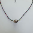 Multi Sapphire Beads Necklace : 11.05gms Natural Untreated Sapphire 925 Sterling Silver Single Strand Faceted Beaded Necklace 16"