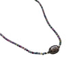 Multi Sapphire Beads Necklace : 11.05gms Natural Untreated Sapphire 925 Sterling Silver Single Strand Faceted Beaded Necklace 16"