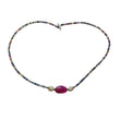 Ruby Multi Sapphire & Cat's Eye Necklace : 15.25gms Natural Untreated Sapphire 925 Sterling Silver Single Strand Faceted Beaded Necklace 19"
