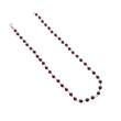 RUBY Gemstone With 925 Sterling Silver Beaded NECKLACE : 17.76gms Natural Untreated Plain Round Shape Beaded Necklace 17"